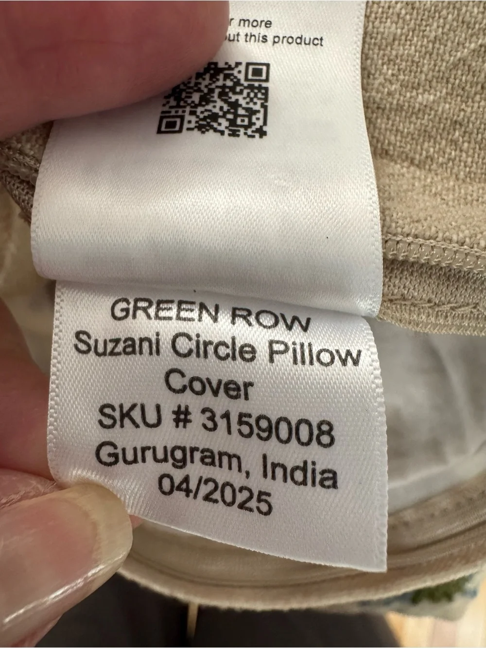 NWOT GreenRow King Size Pillow Shams Floral in Blue, Green & Peach